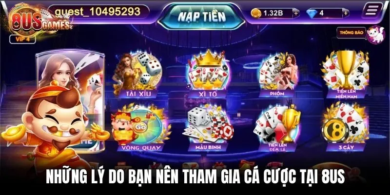Những Lý Do bạn nên tham gia cá cược tại 8us